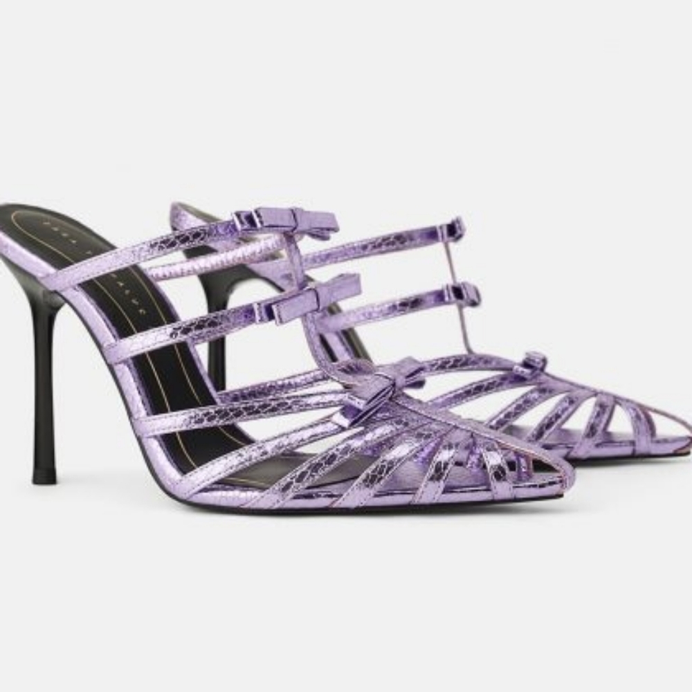 Shoes For Love and Lemons Zola Metallic Heels